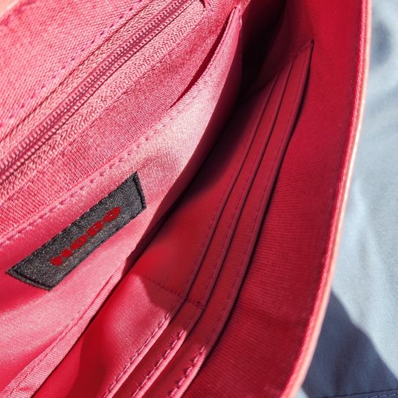 HOBO Pink Leather Wristlet Clutch with Buckle - Picture 7 of 7